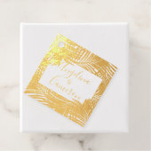 トロピカル葉パームス実在アイラ結婚ンのホイル フェイバータグ (箱)