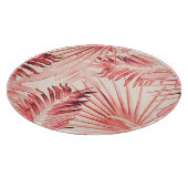 トロピカル葉パームハワイアンスタイリッシュパターン。 カッティングボード (角)