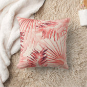 トロピカル葉パームハワイアンスタイリッシュパターン。 クッション (ブランケット)
