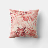 トロピカル葉パームハワイアンスタイリッシュパターン。 クッション (裏面)