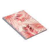 トロピカル葉パームハワイアンスタイリッシュパターン。 ノートブック (右側)