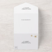 トロピカル葉パームビーチストリングラ結婚イト オールインワン招待状 (外側)