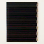 トロピカル葉パームリングや輪フォイルストライプ結婚ズ プランナー手帳 (裏面)