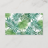 トロピカル葉パーム結婚ズのドリンク券カード エンクロージャーカード (裏面)