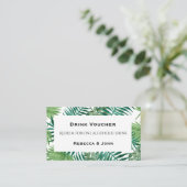 トロピカル葉パーム結婚ズのドリンク券カード エンクロージャーカード (スタンド正面)