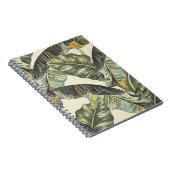 トロピカル葉パーム、ジャングルの葉シームレスビンタグ ノートブック (右側)