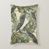 トロピカル葉パーム、ジャングルリーフシームレスビンタグ アクセントクッション (正面(垂直))