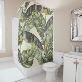 トロピカル葉パーム、ジャングルリーフシームレスビンタグ シャワーカーテン (インサイチュ)
