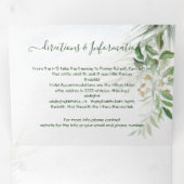 トロピカル葉ビーチ結婚式 三つ折り招待状 (内部最初)