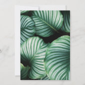 トロピカル葉フラミンゴ赤ちゃんシャワー 招待状 (裏面)