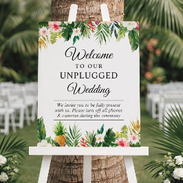 トロピカル葉フローラのプラグ結婚を抜いた徴候 ポスター