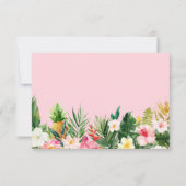 トロピカル葉フローラウェディングRSVP返信 出欠カード (裏面)