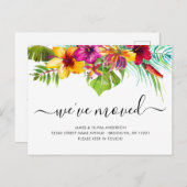 トロピカル葉フローラ引っ越しましたニューホームムービング 案内ポストカード (正面/裏面)