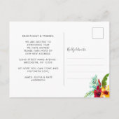 トロピカル葉フローラ引っ越しましたニューホームムービング 案内ポストカード (裏面)