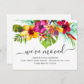 トロピカル葉フローラ引っ越しましたニューホームムービング 案内状 (正面/裏面)