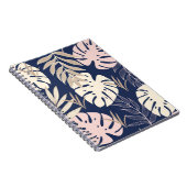 トロピカル葉プリント:抽象芸術ジャングル ノートブック (右側)