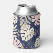 トロピカル葉プリント:抽象芸術ジャングル 缶クーラー (缶正面)