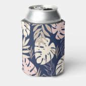 トロピカル葉プリント:抽象芸術ジャングル 缶クーラー (缶裏面)