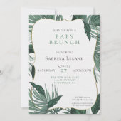 トロピカル葉ホテルベビーシャワーブランチ 招待状 (正面)