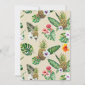 トロピカル葉ルアウ(ハワイ式宴会)婚約 招待状 (裏面)