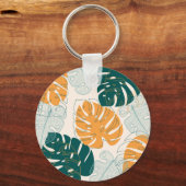 トロピカル葉ヴィンテージジャングルシール キーホルダー (裏面)