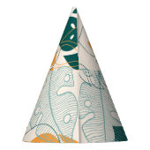 トロピカル葉ヴィンテージジャングルシール パーティーハット (裏面)