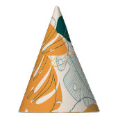 トロピカル葉ヴィンテージジャングルシール パーティーハット (右)