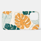 トロピカル葉ヴィンテージジャングルシール Case-Mate iPhoneケース (裏面 (横))