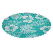 トロピカル葉ヴィンテージ植物のパターン カッティングボード (角)