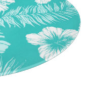 トロピカル葉ヴィンテージ植物のパターン カッティングボード (角)