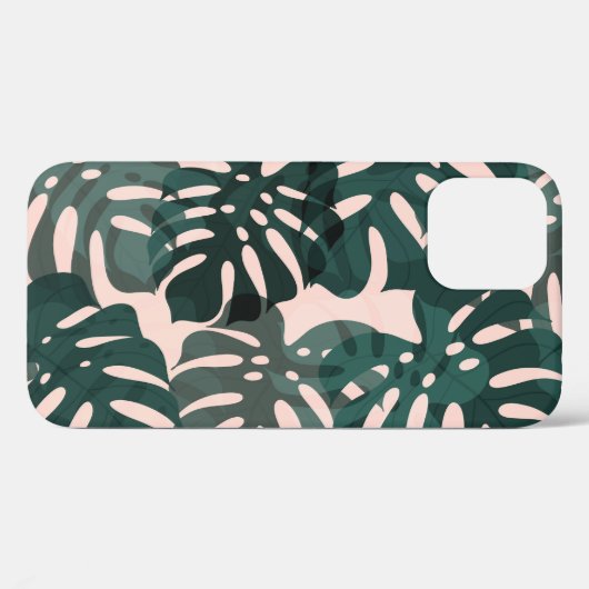 トロピカル葉抽象芸術ウォーターカラーアート Case-Mate iPhoneケース (裏面 (横))