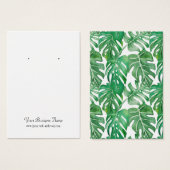 トロピカル葉葉カスタムイヤリングカード (正面&裏面)