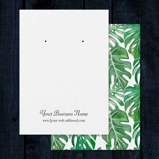 トロピカル葉葉カスタムイヤリングカード