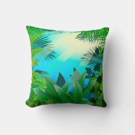 トロピカル葉装飾用クッション クッション
