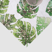 トロピカル葉金ゴールドグリッターシックモノグラムイニシャル 薄葉紙 (詳細)