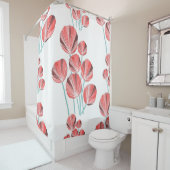 トロピカル葉:クリエイティブの手描きパターン シャワーカーテン (インサイチュ)