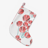 トロピカル葉:クリエイティブの手描きパターン スモールクリスマスストッキング (正面 (吊り時))