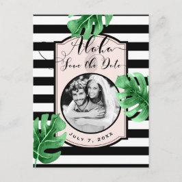 トロピカル葉&パイナップル写真保存日 案内ポストカード