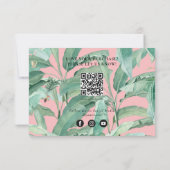 トロピカル葉Business Thank You Logo サンキューカード (裏面)