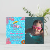 トロピカル誕生日プールパーティー 招待状 (スタンド正面)