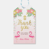 トロピカル誕生日感謝していユーラベルフラミンゴルアウ（ハワイ式宴会） ギフトタグ (正面)