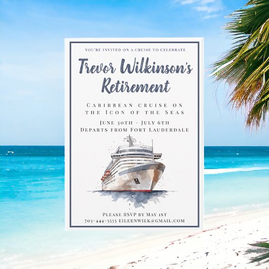 トロピカル諸島へのリタイアクルーズバケーション 招待状