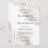 トロピカル赤面パームズ結婚式招待状 招待状 (正面/裏面)