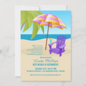 トロピカル退職パーティーの招待状 招待状 (正面)