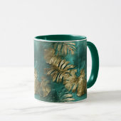 トロピカル金ゴールドエメラルドグリーン離れズ マグカップ (正面右)