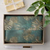 トロピカル金ゴールドエメラルドグリーン離れズ 薄葉紙 (ギフト)