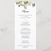 トロピカル金ゴールドグリーンリーフのディナーメニュー メニュー (正面)