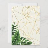 トロピカル金ゴールドハローベビーシャワー招待状 招待状 (裏面)