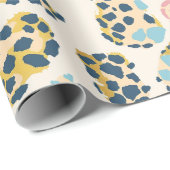 トロピカル金ゴールドパステルヒョウ ラッピングペーパー (ロールコーナー)