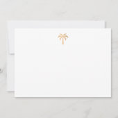 トロピカル金ゴールドパームツリーサンキューカード サンキューカード (正面)
